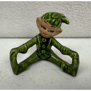 Gilner Pixie Elf Christmas Ceramic Figurine 1950s MCM Vintage Decor